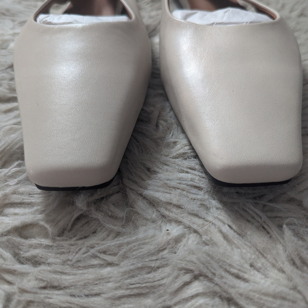 NWOT Vagabond Wioletta Leather Slingback Ballet Flat in Off White - Picture 5 of 11